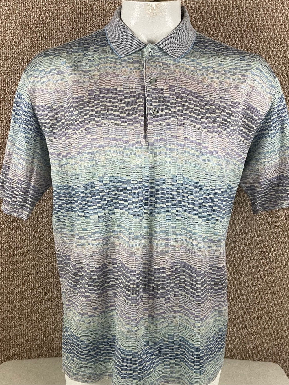 St. Croix Polo Shirt Mens 2XL 3D Knit Golf Short Sleeve 100% Cotton USA T529